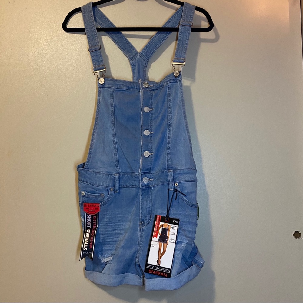 NWT Enjeans Denim Shorts Overall